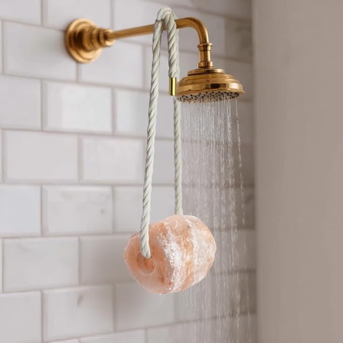 UMAID Himalayan Bath Salt Buddy™ 2 lb Hanging Himalayan Rock Salt for Bath & Shower – Himalayan Stone for Relaxation – 2025 Holiday Edition, Unique Gifts for Men, Women & Couples, White Elephant Gift