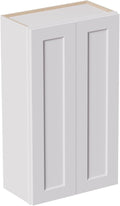 Solid Wood Kitchen Wall Cabinets, 24 Inch Wide Over The Toilet Storage Cabinet, Bathroom Organizer Cabinets with 2 Shaker Door & 3 Shelves, Easy Assembly for Dining Room, Laundry - White