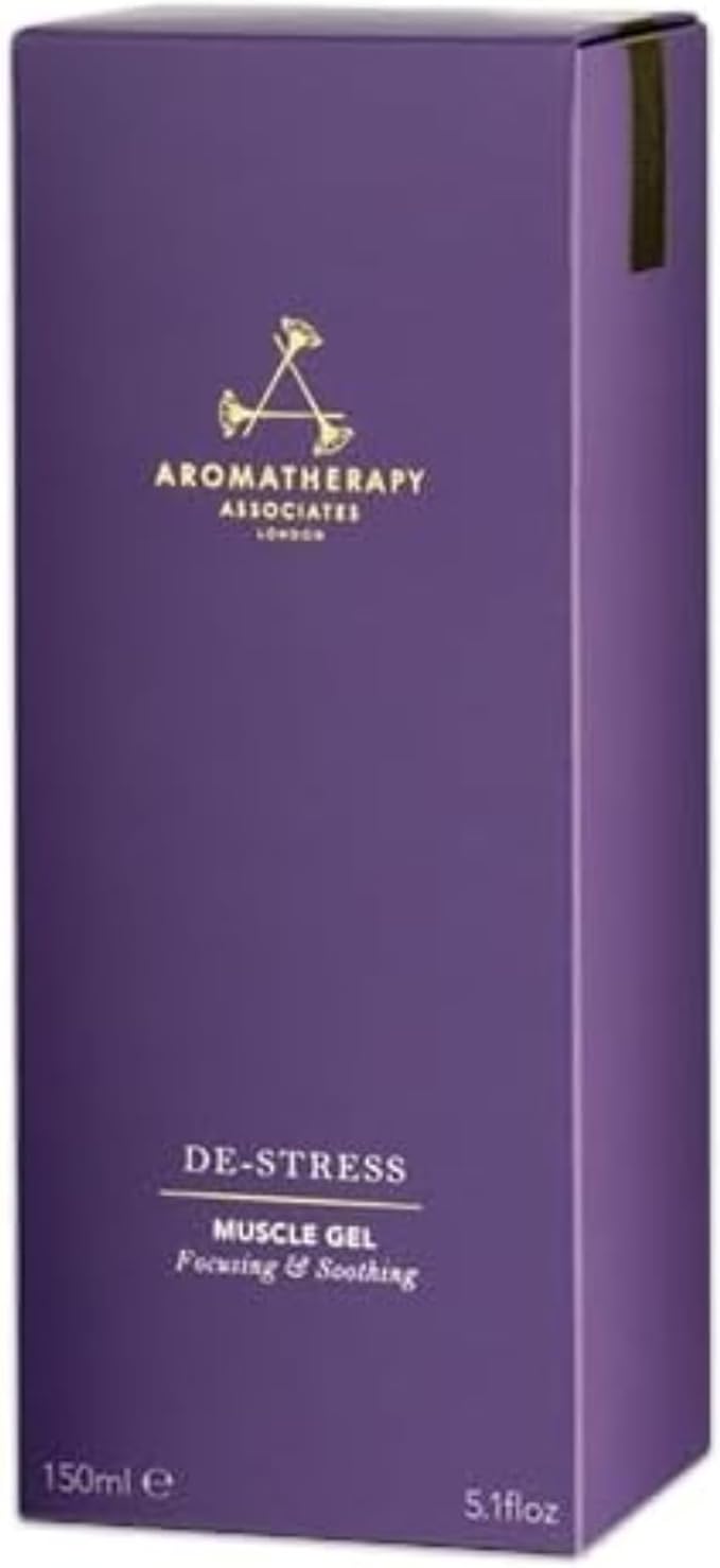 Aromatherapy Associates De-Stress Muscle Gel, Cooling & Warming Massage Gel with Ginger, Black Pepper & Rosemary Essential Oils for Daily Tension & Post-Activity Comfort, 5.07 oz
