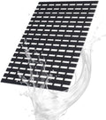 Bath Mat Non Slip Shower Mat Bathtub with Drain Holes and Heavy Duty Rubber No Suction Cups Sturdy Shower Stall Tub Mat for Bathroom, Shower Floor, Pool, SPA, (Black, 4FT X 11FT)