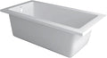 Fine Fixtures Drop In White Soaking Bathtub, Fiberglass Acrylic Material, 72"L x 36"W x 19"H