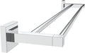 RUACQ Double Towel Bar, 24 Inch Bath Towel Rack for Bathroom, Square Base Hand Towel Holder, 304 Stainless Steel Towel Hanger Wall Mounted,Heavy Duty(Chrome)