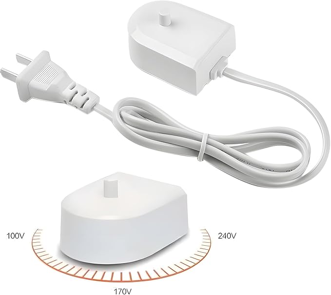 Charger Base Replacement for Philips Sonicare Electric Toothbrush 4100 5100 6100 6500 7500, HX6100 HX6240 HX6240-05 HX6250 HX6530 HX6610 HX6730 HX684a HX686p, Waterproof Power Cord