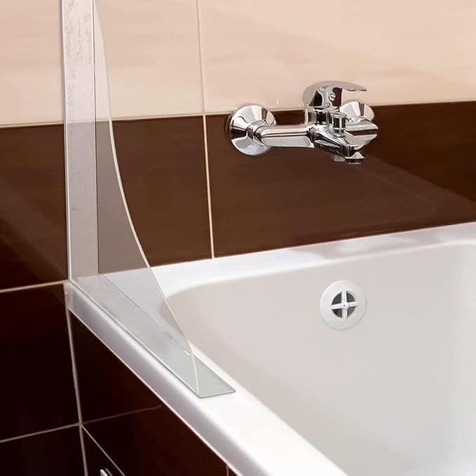 2 Pcs Bathroom Shower Splash Guard for Tub, Bathtub Water Guards, Shower Water Guard for Bathtub Shower Guards Removable, Bathtub Water Splash Guards Corner Guards to Keep Water in Shower Bath
