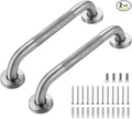 Grab Bars for Shower, 2 Pack 12-Inch Anti Slip Shower Handles for Elderly, Safety Shower Grab Bar, Stainless Steel Handicap Grab Bars for Bathroom,Toilet (Brushed Nickel, 1" Diameter)