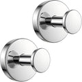 BKV Suction Cup Hooks for Glass Window,Removable Shower Hooks for Inside Shower,Metal Towel Hooks for Bathrooms,2 Pack(Mirror)