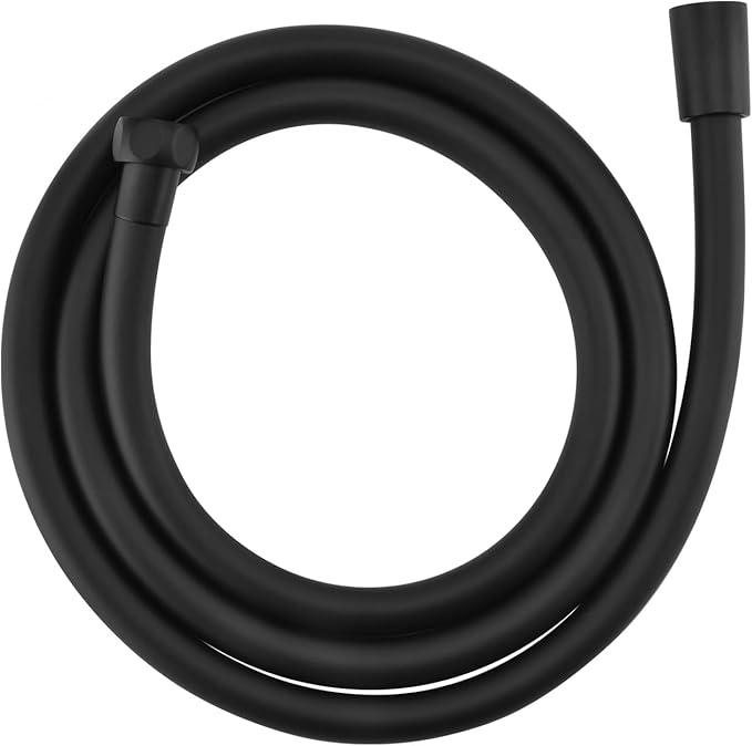 Shower Hose,Explosion Proof Anti Winding Silicone Showerhead Hose, Used In Showerheads Spray Bidet Bathing Toilet Cleaning Pet Flexible Shower hose replacement (Black, 48 In)
