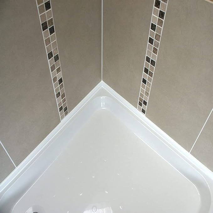 78inch Shower Threshold Water Dam Barrier Shower Door Bottom Seal Strip, Silicone Rubber Kitchen Sink Splash Guard, Corner Water Retaining Strip for Countertop, Bathroom (Transparent)
