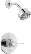 Delta Modern 14 Series Shower Faucet Set, Chrome Shower Head and Handle Set, Valve Trim Kit, Chrome T14259-PP (Valve Not Included)