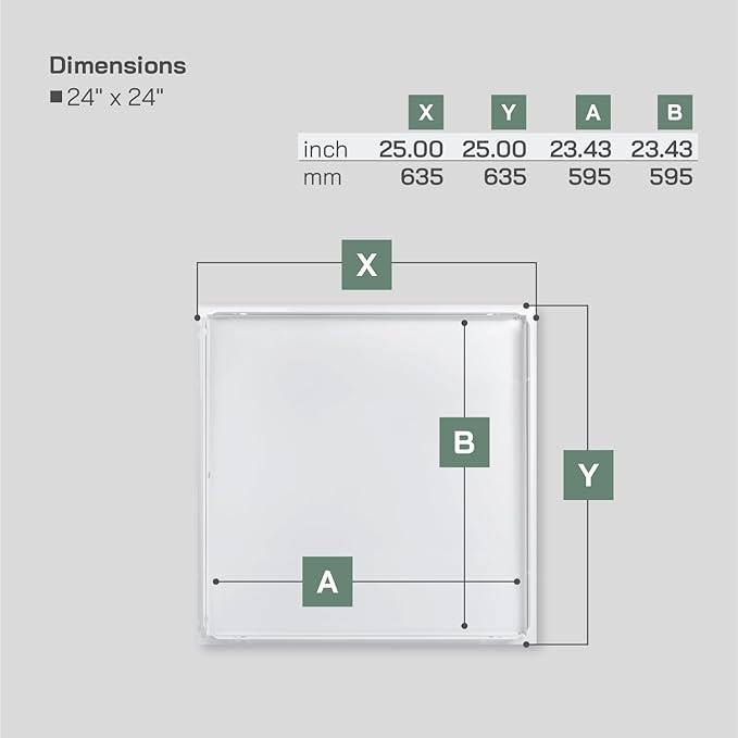 Vent Systems 24'' x 24'' Inch White Metal Access Panel with Click Function - Easy Access Doors - Access Panel for Drywall Wall Ceiling - Electrical Plumbing Service Door - Crawl Space Doors
