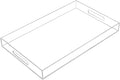 Clear Sturdy Acrylic Serving Tray with Handles-12x20Inch-Serving Coffee,Appetizer,Breakfast,Butler-Kitchen Countertop Makeup Drawer Organizer-Vanity Table Ottoman Tray-Decorative Tray