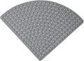 Mrcrypos Corner Shower Mats 27.5 x 27.5 Inches Bath Mat with Suction Cups and Drain Holes, Quick Dry Anti Slip Bathmat Machine Washable Shower Stall Mats for Bathroom, Gray