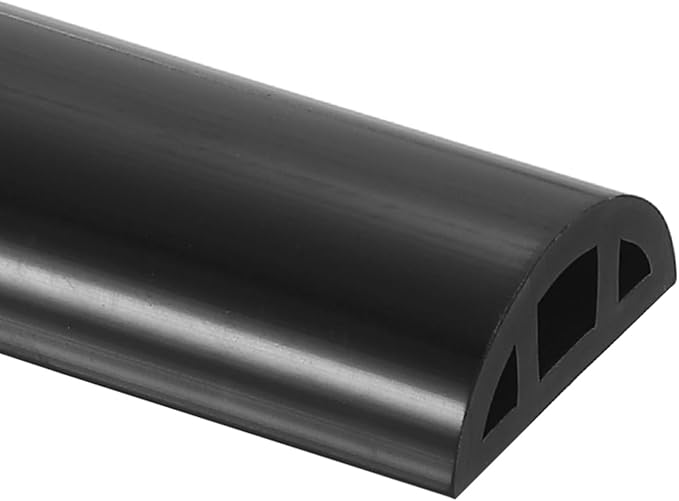 uxcell Shower Water Barrier, 39" Silicone Splash Guard Shower Water Stopper Retention System for Bathtub Sink Washing Machine Dry and Wet Separation, 1.18"W x 0.47"H, Black