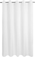 River Dream No Hook Long Shower Curtain or Liner Soft Microfiber - 75" Length Fabric Shower Curtain Liner Set, Machine Washable & Water Repellent, White, 71x77
