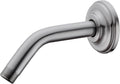 6 Inch Angled Shower Arm with Flange Stainless Steel Wall Mounted Extension Arm for Top Shower Head,Brushed Nickel