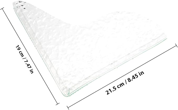 2pcs Acrylic Shower Splash Guards Floor Water Barrier Tub Corner Protector Splash Blocker for Walk-in Shower and Bathtub Easy Installation
