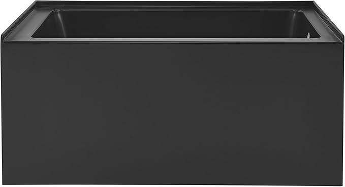 Voltaire 48" X 32" Right-Hand Drain Alcove Bathtub with Apron in Matte Black