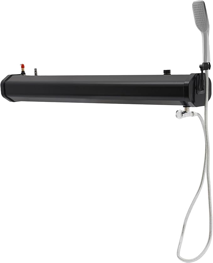 Pressurized Water Tank Portable Roof Rack Water Tank Over-Landing Pressurized Water Tank on Off-Road Vehicle with Shower, Hose & Storage Bag for Camping, Water Storage