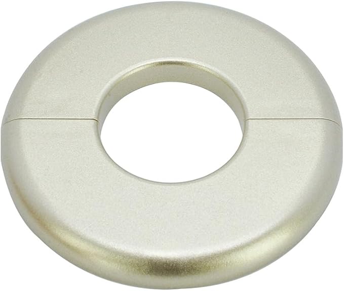 1 Piece Wall Split Flange, Self-Adhesive Escutcheon Plate for 33mm/1.3" Dia Pipe, ABS Round Plumbing Cover Plates for Bathroom Kitchen Toilet Faucet, Gold