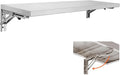 Folding Concession Shelf 48" L x 12" W, Stainless Steel Folding Serving Food Shelf, Heavy Duty Drop Down Wall Mount Shelving for Concession Windows, Food Truck, Kitchen, Garage
