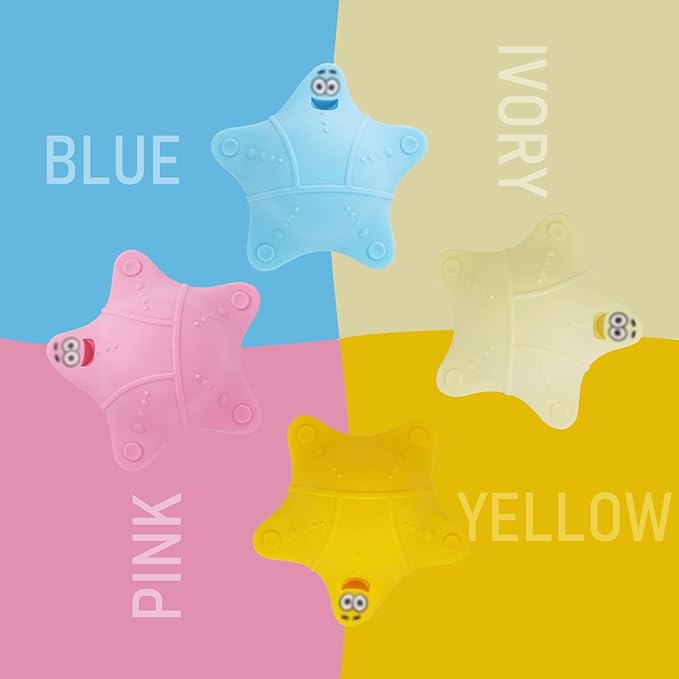 HengLiSam Bathtub Overflow Drain Cover, Starfish-Shaped Silicone Bath Tub Drain Plug with 5 Suction Cups, Adds 3-4 Inches of Water Depth, Pink