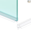 Shower Door Bottom Seal Strip, 2PCS Seal Strip, Ultra Clear PVC, 39" Length, Fits 6mm Thick Glass, Prevents Leaks, Easy Installation, No Adhesive Required (Ultra Clear, 39in for 1/4"(6mm) Door)