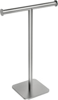 RUACQ Hand Towel Stand, 16" T-Shape Hand Towel Holder Stand for Bathroom, Kitchen and Countertop Towel Holder 304 Stainless Steel Hand Towel Rack with Weighted Base (Brushed Nickel)