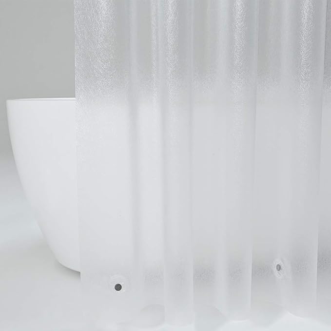 AooHome Extra Long Shower Curtain Liner, Clear Eva Frosted Shower Curtain with 5 Bottom Magnets, Semi Transparent, 72 x 86 Inch