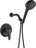 Shower Faucet Set with 7 Functions Handheld Shower Head Filter Shower Combo Set Shower System Shower Trim Kit Matte Black