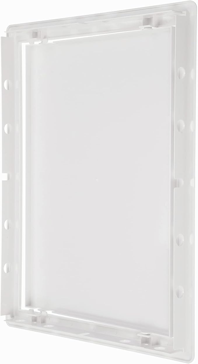 10" x 13" White Plastic Access Panel. Service Shaft Door Panel. Plumbing, Electricity, Heating, Alarm Wall Access Panel for Drywall. Bathroom Services Access Hole Cover.