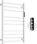 Towel Warmer,10-Bar 304 Compact Stainless Steel Towel Warmer Rack for Bathroom with Intelligent Touch-Screen Timer