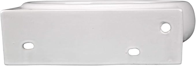Renovators Supply Manufacturing Carlingwood Corner Wall Mounted Bathroom Sink 17 in. White Ceramic Oval Wall Hung Floating Vessel Sink with Overflow and Single Faucet Hole
