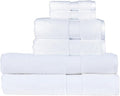 Christy Supreme Hygro 6 Piece Towel Set | White | 100% Luxury Supima Cotton | Ultra Soft | Super Absorbent | 650GSM | 2 Bath Sheets 2 Hand Towels 2 Face Cloths