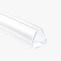 Shower Door Side Seal Strip,79 Inch U-Type Frameless Shower Door Seal, U-Type Shower Door Sweep for 1/4"(6mm) Thick Glass