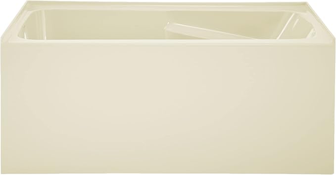 ﻿Voltaire 54" X 30" Left-Hand Drain Alcove Bathtub with Apron in Bisque