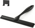 12-Inch All-Purpose Shower Squeegee for Shower Doors, Tile Shower Walls, Bathroom, Window, Glass and Car Windshield, Mirrors and Kitchen-Stainless Steel, Black
