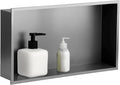 SaniteModar Shower Niche, Stainless Steel Shower Niche 12" X 24" No Tile Needed, Recessed for Bathroom Storage, Gray (Gray, 12x24)