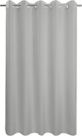 River Dream No Hook Grey Shower Curtain or Liner 78" Length - Soft Microfiber 78" Long Fabric Shower Curtain Liner Set, Machine Washable & Water Repellent, Gray, 71x80
