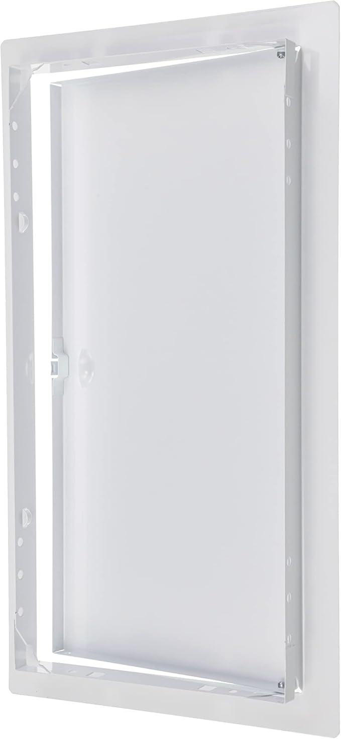 8" x 16" White Metal Access Panel. Service Shaft Door Panel. Plumbing, Electricity, Heating, Alarm Wall Access Panel for Drywall. Bathroom Services Access Hole Cover.