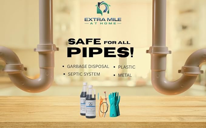 Ultimate Drain Rescue Kit, 2 Pack 32 oz Drain Opener with Cleaning Tools and Protective Gloves