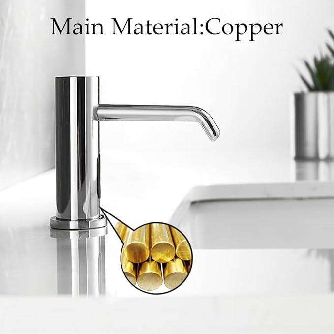 Automatic Touchless Soap Dispenser with 1000ml Capacity, Infrared Sensors, Built-in Sink Soap Dispenser for Bathroom, Kitchen, Commercial Use, Smart Home