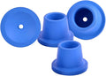 Replacement Feet for Shower Chair Bath Seat, Shower stools and Transfer Bench, Non-Skid Shower Bench and Tub Transfer Benches Rubber Suction Cup Feet, Metal Insert Reinforced (1" I.D, Blue)