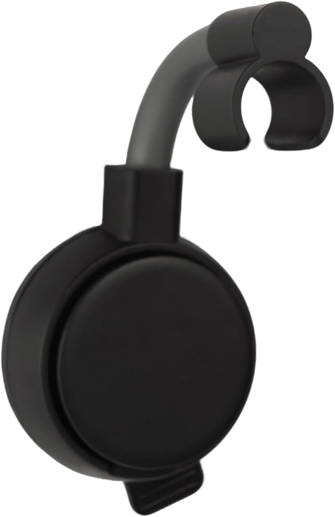 Suction Cup Handheld Shower Head Holder - Reusable - 360 Swivel Adjustable (Matt Black)