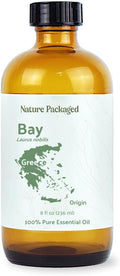 Bay Essential Oil - Direct from Greece - Steam Distilled - Laurel for Aromatherapy, Massage, Diffuser, DIY Candle and Soap Making - 8oz
