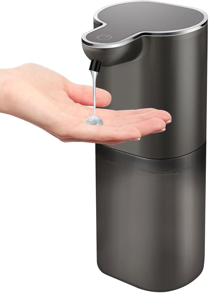 Automatic Liquid Soap Dispenser with 4 Adjustable Volume Control, Touchless Rechargeable Hands Free Auto Soap Dispenser for Kitchen, Bathroom, Hotel, Restaurant,13.5oz/ 400ml