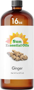 Sun Essential Oils Ginger Essential Oil 16 Fl Oz (Pack of 1) – Large Bottle for Aromatherapy, Diffusers, DIY Blends, and Home Fragrance