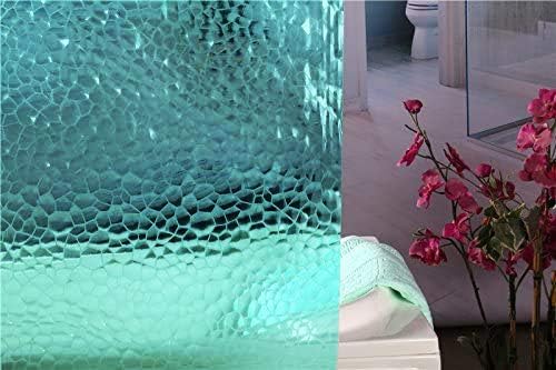 Adwaita 3D Watercube Shower Curtain Liner,No Odors, Eco Friendly (Teal)