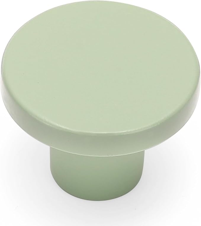 Ravinte 3 Pack Cabinet Knobs Light Green Kitchen Cabinet Knobs Round Dresser Drawer Pulls Closet Door Pulls 1-1/5 Inch