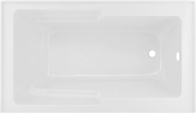 Voltaire 48" x 30" Right-Hand Drain Alcove Integrated Armrest Bathtub with Apron