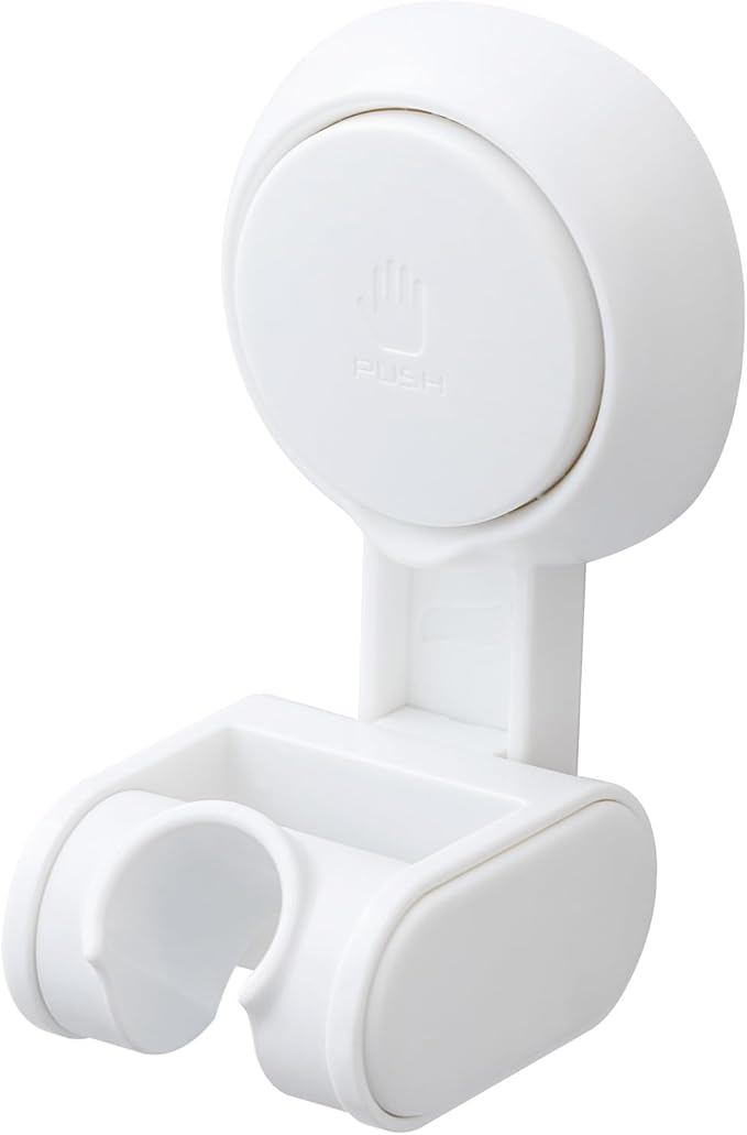 TAILI Shower Head Holder Suction Cup, handheld Shower Head Bracket, Height Angle Adjustable Wall Mounted, Bathroom Showerhead Holder No Drilling Removable Waterproof, White